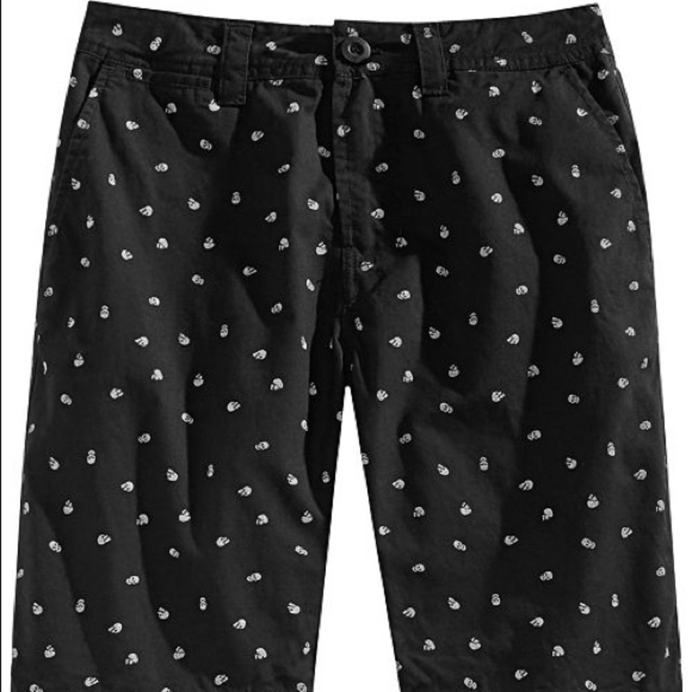 Univibe Big Boys Skully-Print Chino Shorts NWT